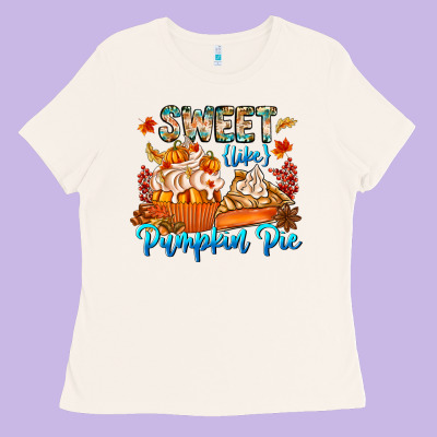 Sweet Like Pumpkin Pie Ladies Tee Designed By Cowhidedigitalart