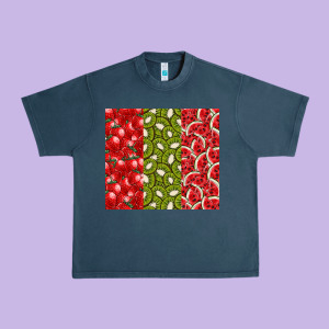 Summer Fruits Urban Heavy Tee Designed By Cowhidedigitalart