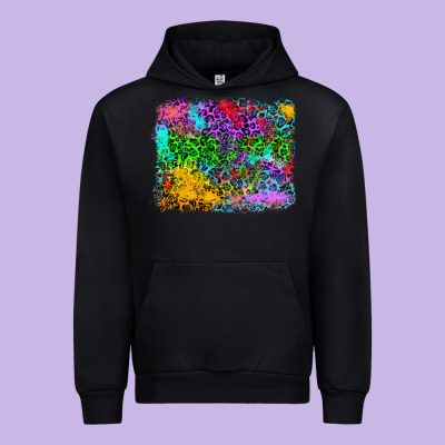 Colorful Leopard Background Urban Hoodie Designed By Ranaportraitstore