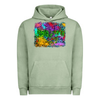 Pigment Oil Green colorful leopard background Urban Hoodie - RanaPortraitStore