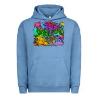 Pigment Pebble Blue colorful leopard background Urban Hoodie - RanaPortraitStore