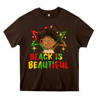 Chocolate Brown black is beautiful Heavy Core Tee - FaDigitalArtStudio