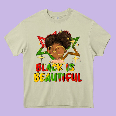 Black Is Beautiful Heavy Core Tee Designed By Fadigitalartstudio