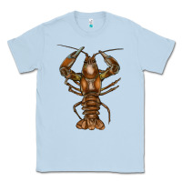 Dusty Blue Crawfish Classic Tee - FaDigitalArtStudio