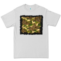 Dove Grey camouflage and leopard background Premium Tee - BundleAndBundleShop