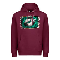 Burgundy Soccer Lips Premium Hoodie - Jasminsmagicworld