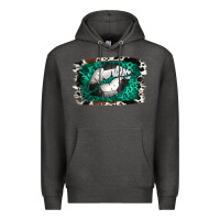 Charcoal Heather Soccer Lips Premium Hoodie - Jasminsmagicworld