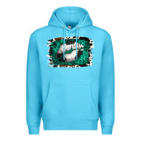 Ocean Blue Soccer Lips Premium Hoodie - Jasminsmagicworld