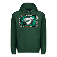 Sports Green Soccer Lips Premium Hoodie - Jasminsmagicworld