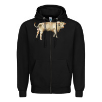 Black charolais bull Zipper Hoodie - RanaPortraitStore