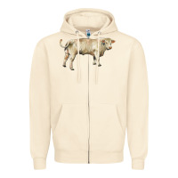 Sandshell charolais bull Zipper Hoodie - RanaPortraitStore