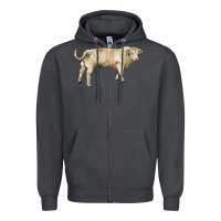 Smoke charolais bull Zipper Hoodie - RanaPortraitStore