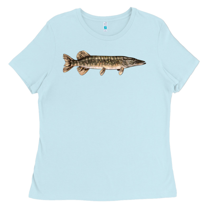 Northern Pike Fish Illustrations Ladies Tee by LillyAllenDesigns | Teevron