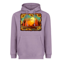 Lavender western desert sunset background Heavyweight Hoodie - RanaPortraitStore