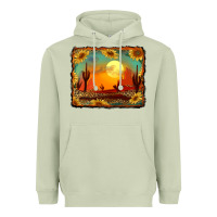 Matcha western desert sunset background Heavyweight Hoodie - RanaPortraitStore