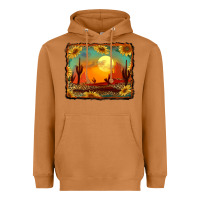Meerkat western desert sunset background Heavyweight Hoodie - RanaPortraitStore