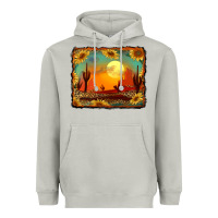 Moon Dust western desert sunset background Heavyweight Hoodie - RanaPortraitStore