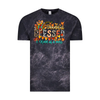 Cloud Black Thankful Blessed Kind Of Mess Vintage Tee - CowhideDigitalArt