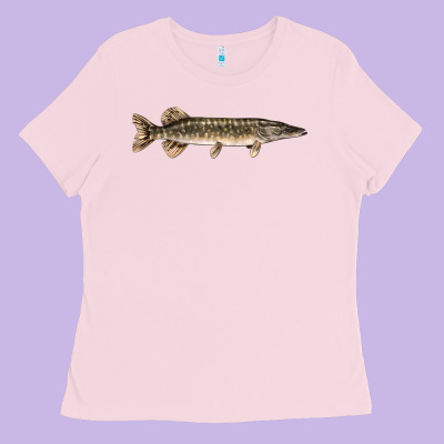 Northern Pike Fish Illustrations Ladies Tee Designed By Lillyallendesigns