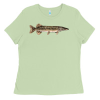 Matcha Northern Pike Fish Illustrations Ladies Tee - LillyAllenDesigns