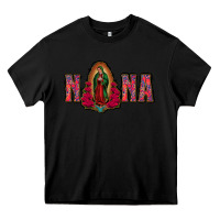 Black Nana Lady Of Guadalupe Heavy Core Tee - Jasminsmagicworld