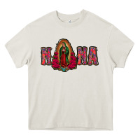 Cream Nana Lady Of Guadalupe Heavy Core Tee - Jasminsmagicworld