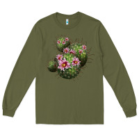 Army Green arizona fishhook cacti Long Sleeve Tee - LillyAllenDesigns