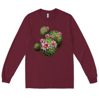 Burgundy arizona fishhook cacti Long Sleeve Tee - LillyAllenDesigns