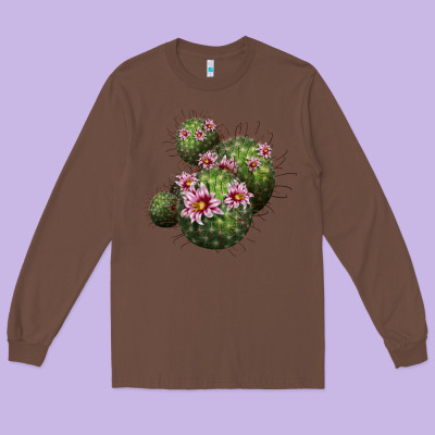 Arizona Fishhook Cacti Long Sleeve Tee Designed By Lillyallendesigns