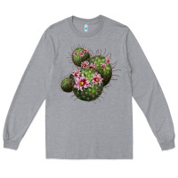 Heather Grey arizona fishhook cacti Long Sleeve Tee - LillyAllenDesigns