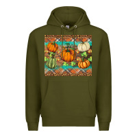 Army Green fall pumpkin Premium Hoodie - BarkalooDesign