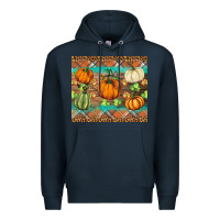 Navy fall pumpkin Premium Hoodie - BarkalooDesign