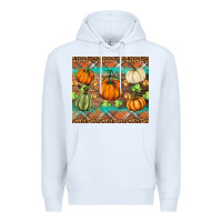 White fall pumpkin Premium Hoodie - BarkalooDesign