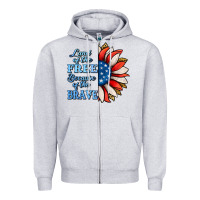 Heather Grey Patriotic Sunflower Zipper Hoodie - Jasminsmagicworld