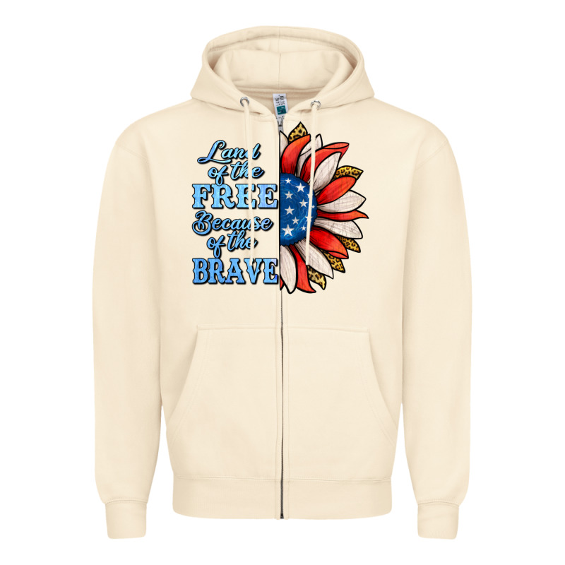 Patriotic Sunflower Zipper Hoodie by Jasminsmagicworld | Teevron