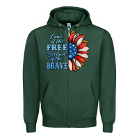 Sports Green Patriotic Sunflower Zipper Hoodie - Jasminsmagicworld