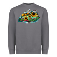Storm Kentucky map sunflower cactus serape Heavyweight Sweatshirt - RanaPortraitStore