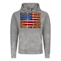 Cloud Rock american flag and leopard Vintage Hoodie - Artiststas