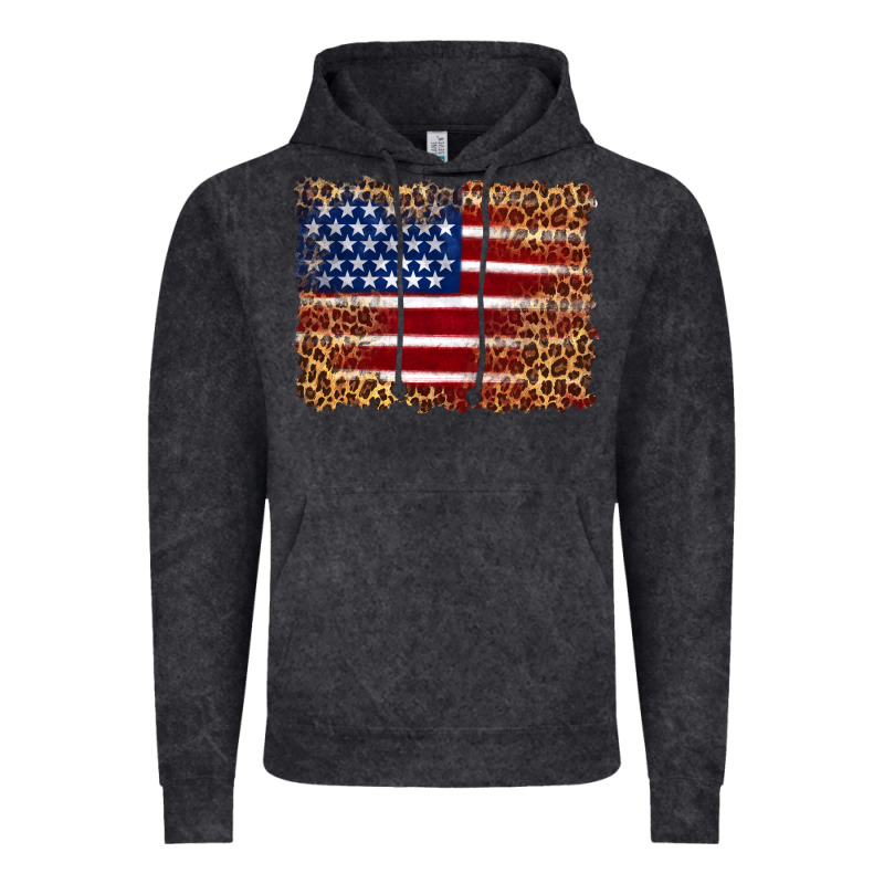 American Flag And Leopard Vintage Hoodie by Artiststas | Teevron