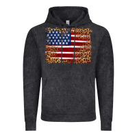 Vintage Black american flag and leopard Vintage Hoodie - Artiststas