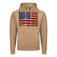 Vintage Coffee american flag and leopard Vintage Hoodie - Artiststas