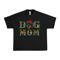 Black christmas dog mom dachshund Urban Heavy Tee - RanaPortraitStore