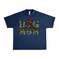 Navy christmas dog mom dachshund Urban Heavy Tee - RanaPortraitStore