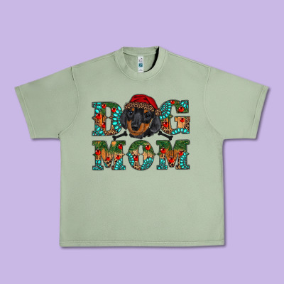 Christmas Dog Mom Dachshund Urban Heavy Tee Designed By Ranaportraitstore