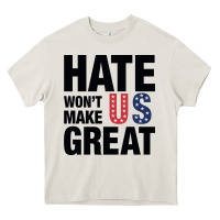 Cream hate won't make us great black Heavy Core Tee - artisFamous
