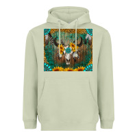 Matcha boho bullskull Heavyweight Hoodie - RanaPortraitStore