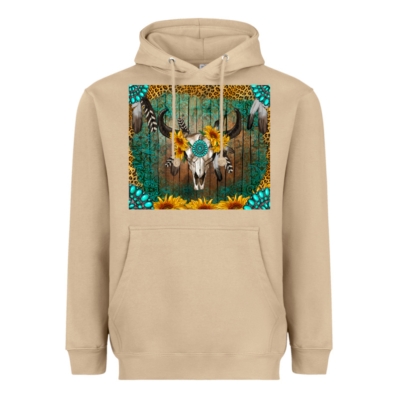 Boho Bullskull Heavyweight Hoodie by RanaPortraitStore | Teevron