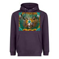 Plum boho bullskull Heavyweight Hoodie - RanaPortraitStore