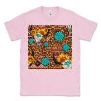 Bubblegum Pink western aztec bull skull seamless pattern Classic Tee - FaDigitalArtStudio