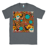 Charcoal Heather western aztec bull skull seamless pattern Classic Tee - FaDigitalArtStudio